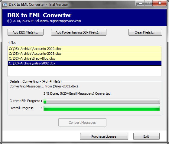 Outlook Express to Windows 7 Live Mail screenshot