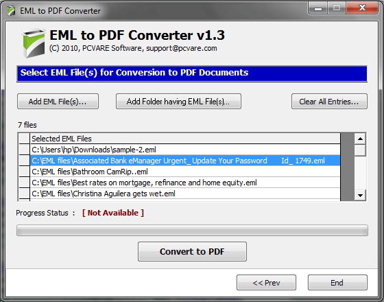 Outlook Express to PDF 1.0